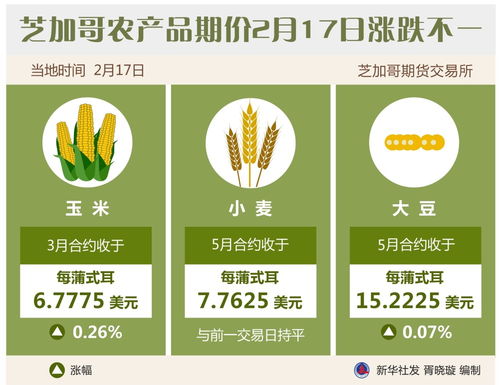 图表 芝加哥农产品期价2月17日涨跌不一